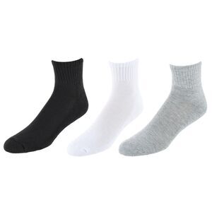 Knocker Men's Half Cushioned Assorted Colors Quater Socks (3 Pairs)